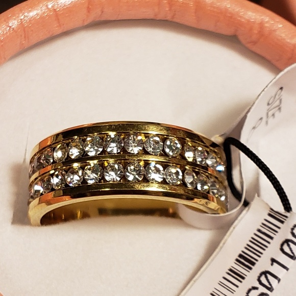 Buy 2~50% Off!!! Unisex Size 8 Double row CZ Infinity band - Picture 2 of 7